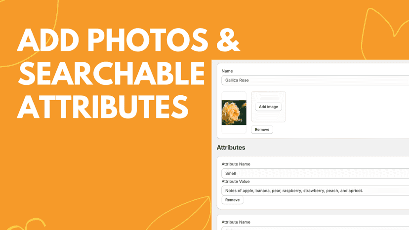 Add Ingredients and Attributes for your ingredient library