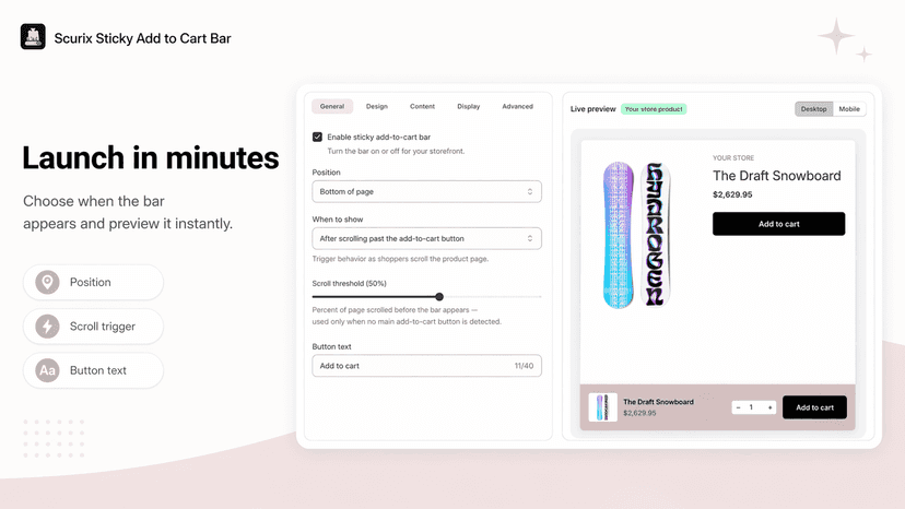 Launch in a minute
