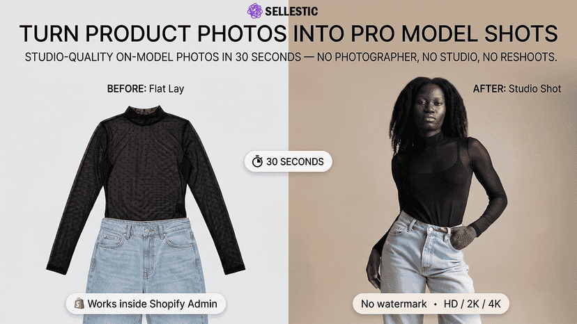 Studio-quality on-model photos in 30 seconds