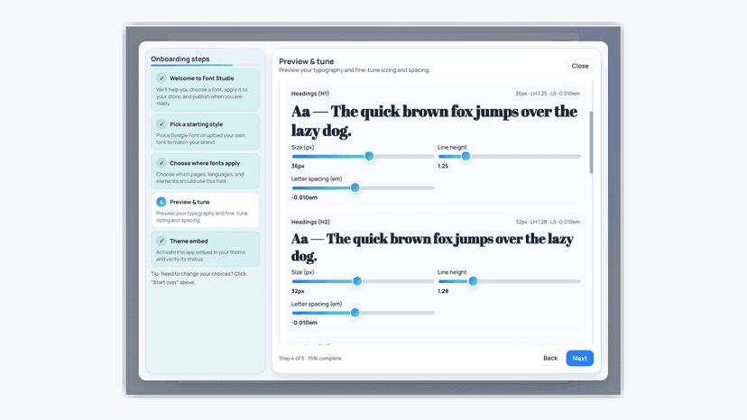 Tune your Fonts to make things look professional