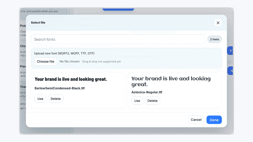 Upload Custom Fonts hassle free