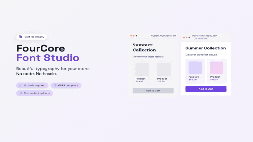 Apply and manage Google and custom fonts without theme code