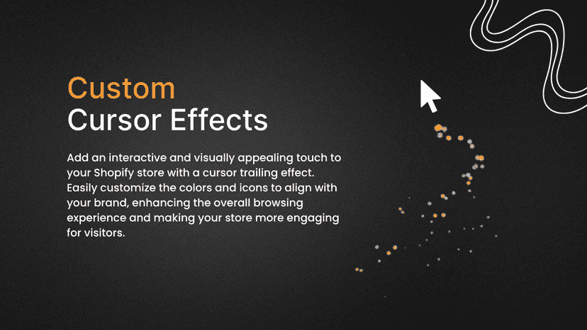 Custom cursor trail effects for store visual enhancement