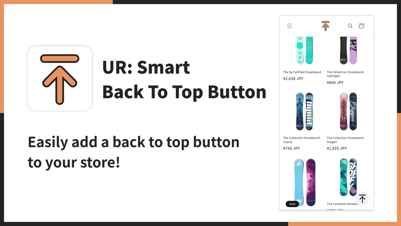 Easily add a back to top button to your store!
