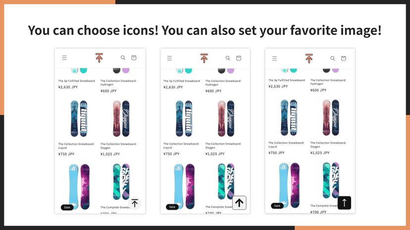 You can choose icons! You can also set your favorite image!