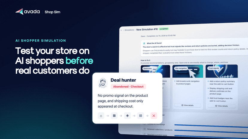 Store health report with an abandoned AI shopper session