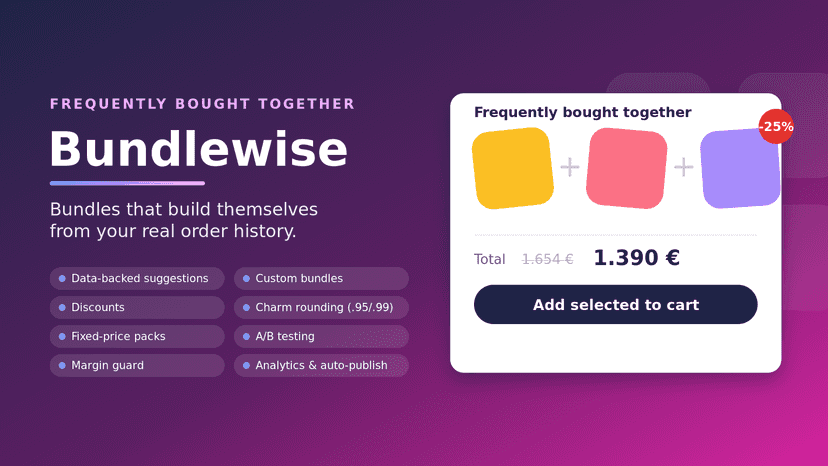 Bundlewise — auto / custom bundles and a bought-together widget