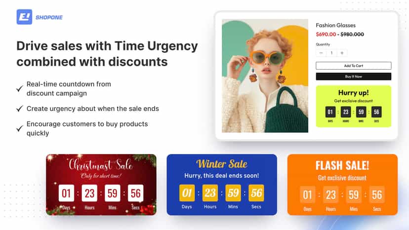 Add a countdown timer to create urgency when sales is about end