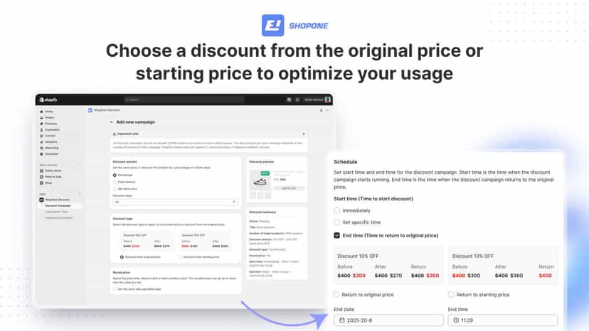 Selecty discount types