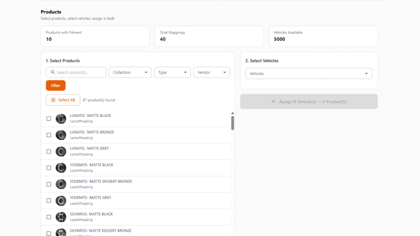 GoFitment product fitment data editor