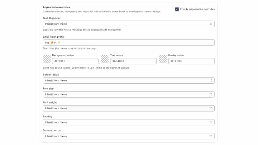 Product Notice Rules
