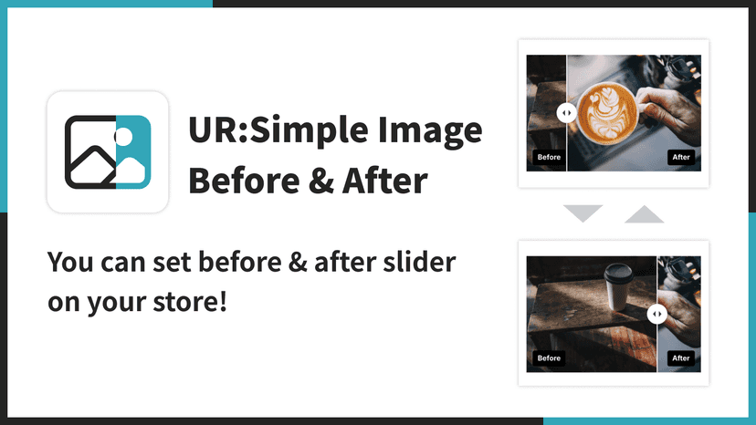 You can set before & after slider on your store!