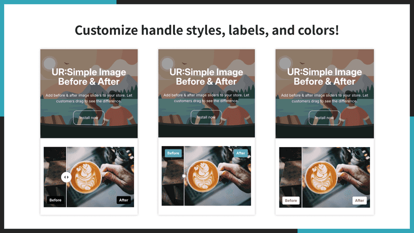 Customize handle styles, labels, and colors!