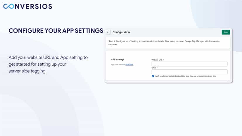 Conversios Server Side Tagging general settings