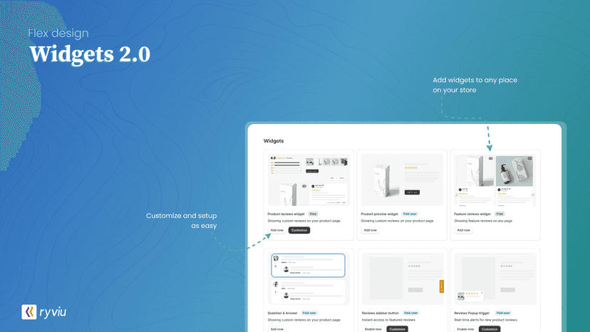 Ryviu multiple review wigets