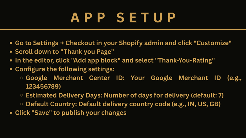 APP Setup