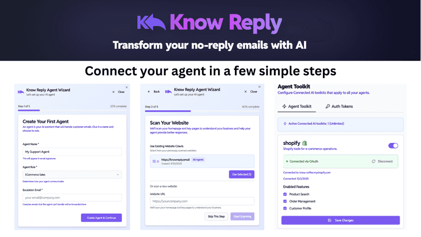 Agent setup wizard and Shopify integration in the Agent Toolkit