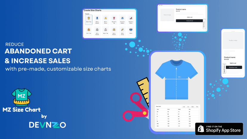 Mz Size Chart Increase customer conversion and boost sales