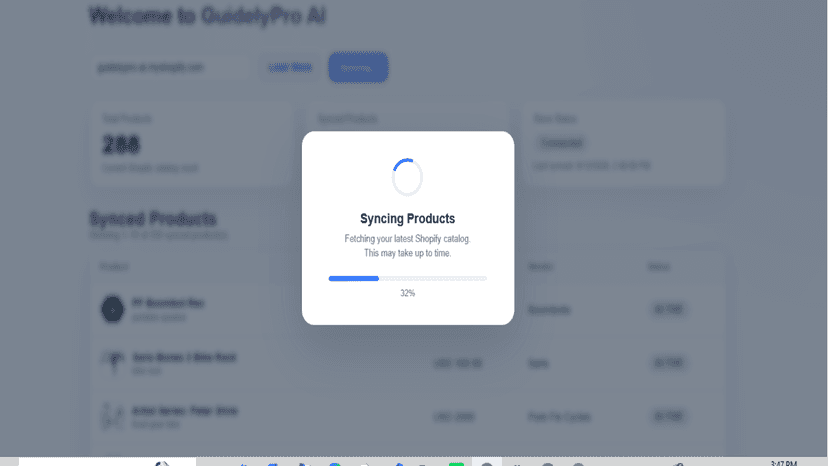 Product Syncing