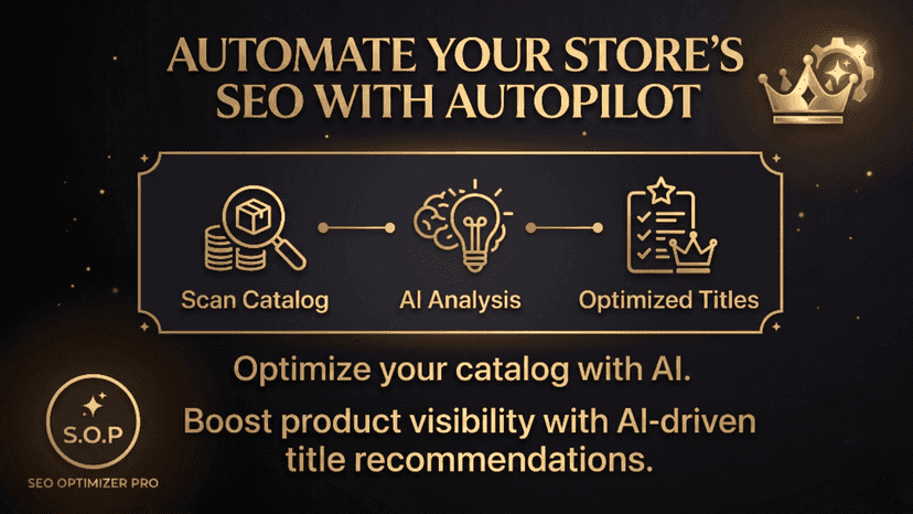 SEO Optimizer Pro banner: Automate your Shopify SEO.