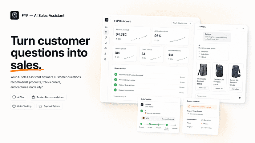 fyp ai sales assistant banner