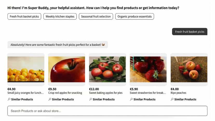 Shopper Buddy example conversation