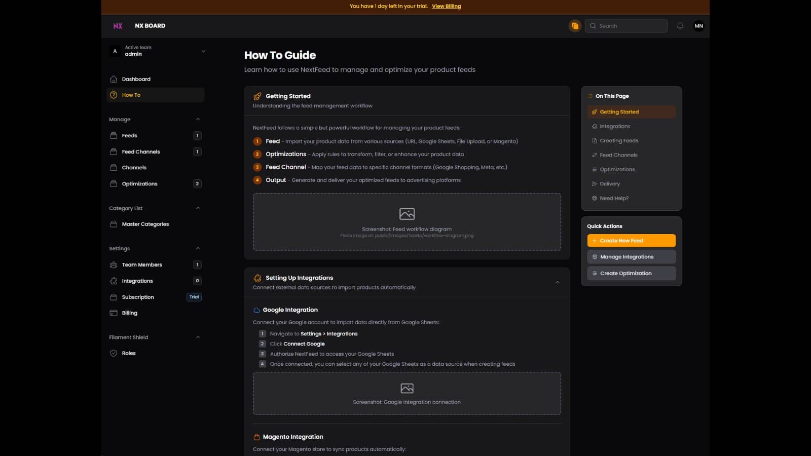 Clear and concise "How To" page