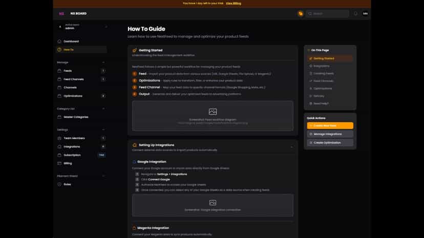 Clear and concise "How To" page