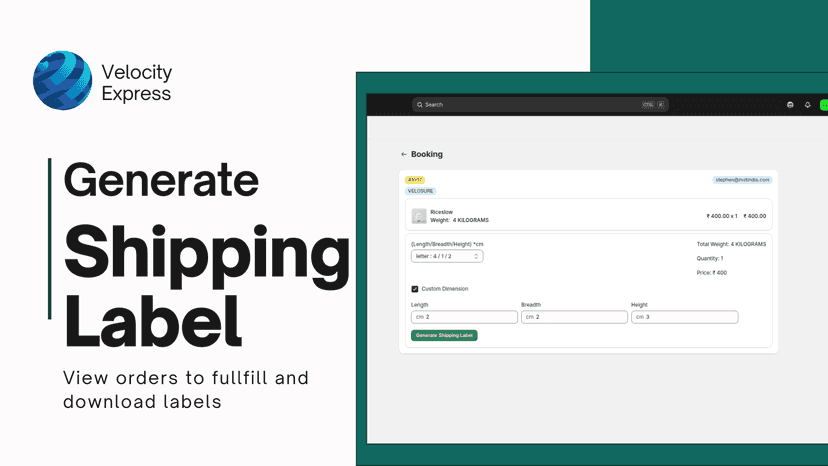 Generate shipping label