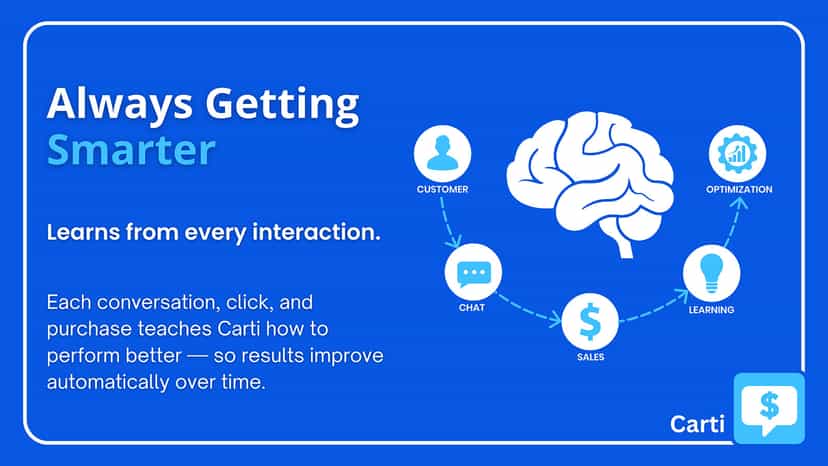 Shopify AI chatbot that learns and improves