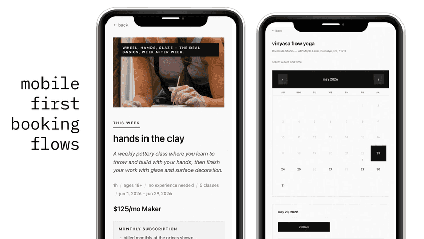 mobile first design and experience.