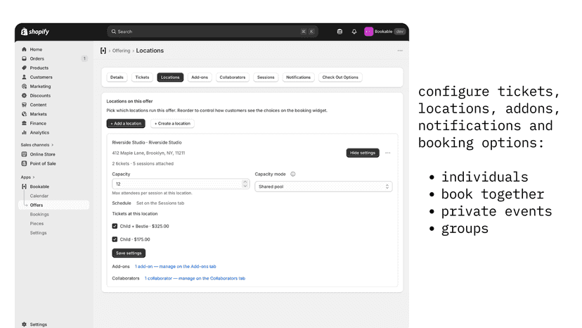 configure offers for offer types.