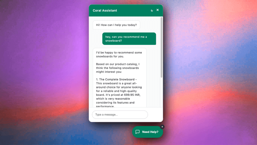 Coral AI Chatbot