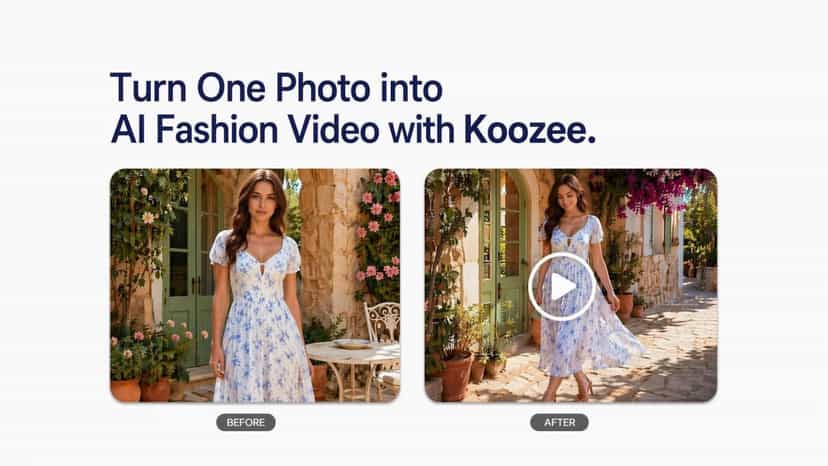 One Photo to AI Fashion Video with koozee