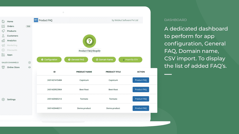 list of product