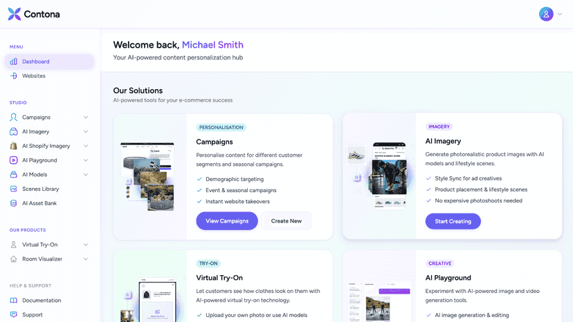 Contona Studio Dashboard