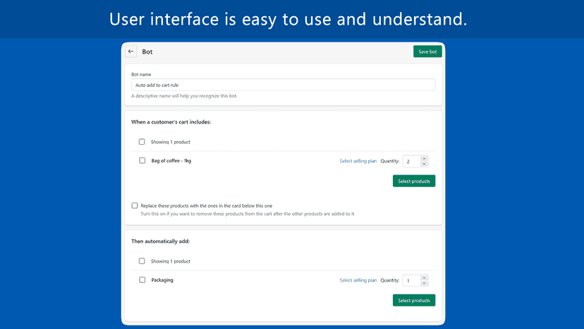 Create gift with purchase configuration
