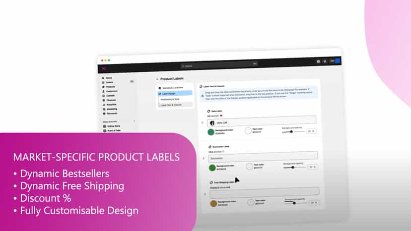 Different product labels set for each Shopify Market