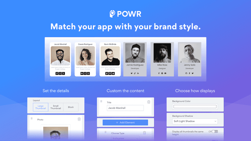 Customize your profile with colors, fonts and more.