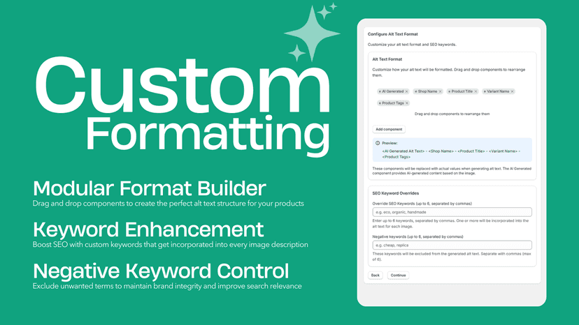 AltSeo AI Alt Text Generator - Custom Formating