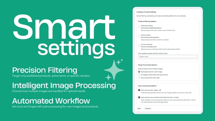 AltSeo AI Alt Text Generator - Smart Settings