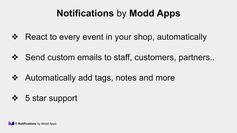 React to anything in your shop with emails, files and more!
