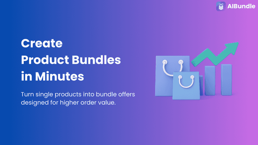 App interface showing product bundle creation workflow