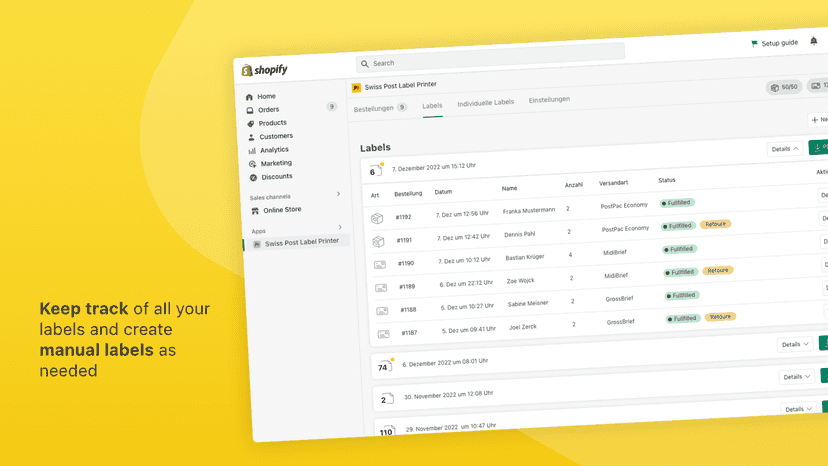 Keep track of all your generated labels