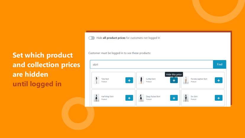 Optionally hide product by product