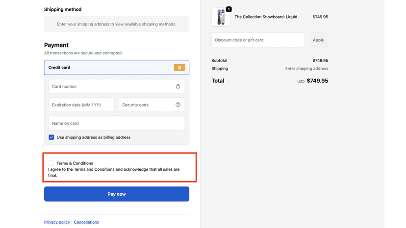 How it look on checkout ( without red border)