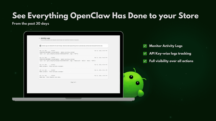 Openclaw bot 30-Days activity logs