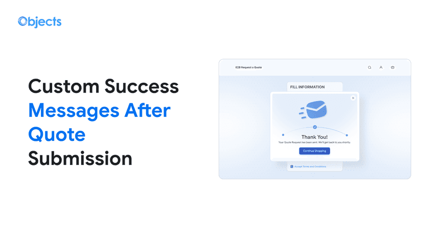 Quote submission success message to your Shopify users