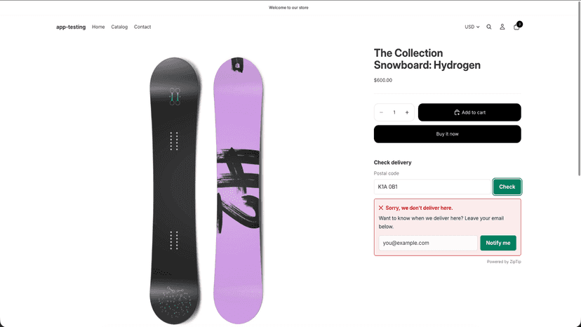 Storefront widget - out-of-zone + waitlist