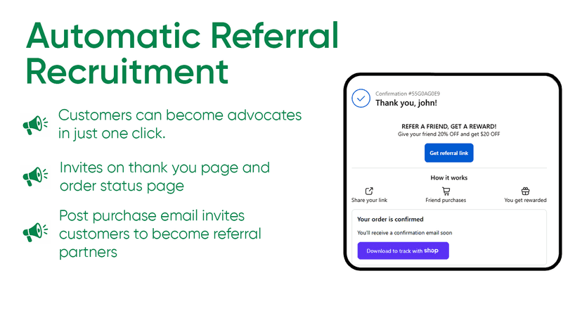 referral program runs automatically with automatci recruitment